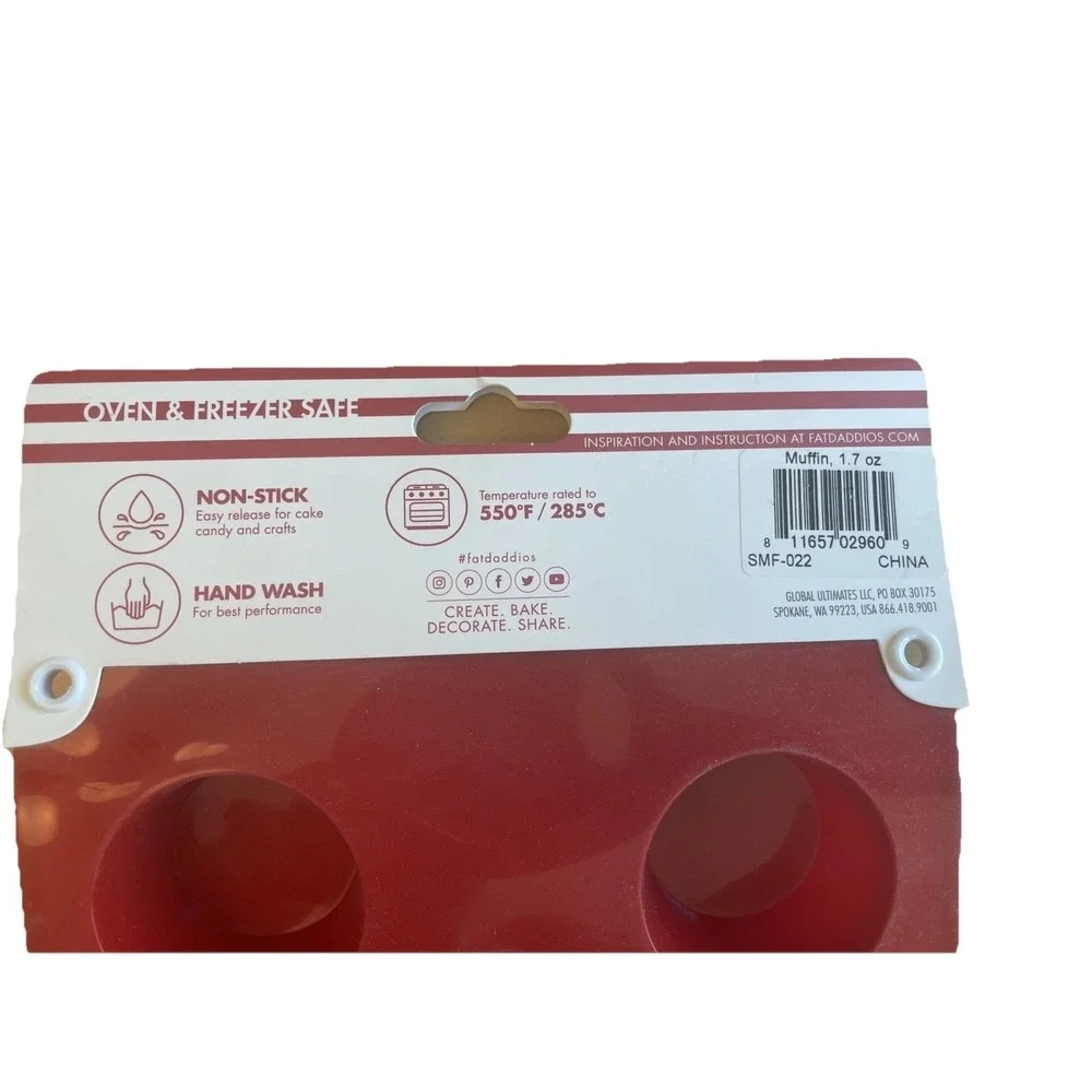 Fat Daddio's Muffin Pan Silicone Mold for Baking & Soap Making 2.01